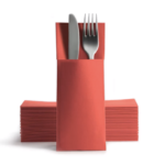 Airlaid-Bestecktasche 40x40cm ROT 1000 / Karton