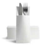Bestecktasche Air-Laid 40x40 cm 1/8 pli Weiss