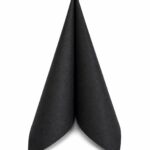 Servietten Air-Laid 40x40cm 1/4 Falz Schwarz