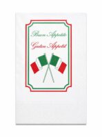 Servietten 40x40cm 2-lagig 1/8 Falt mit Druck "Italienische Flagge"" 1000 / Karton