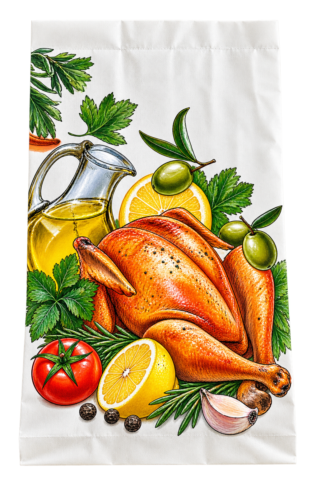 Pouletsac Hähnchenbeutel aus fettdichtem Papier 18+6X35 cm, 500 Stück – Bild 1