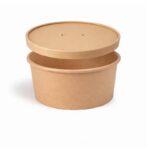 Bol à salade kraft  avec couvercle kraft 500 ml 300 / carton